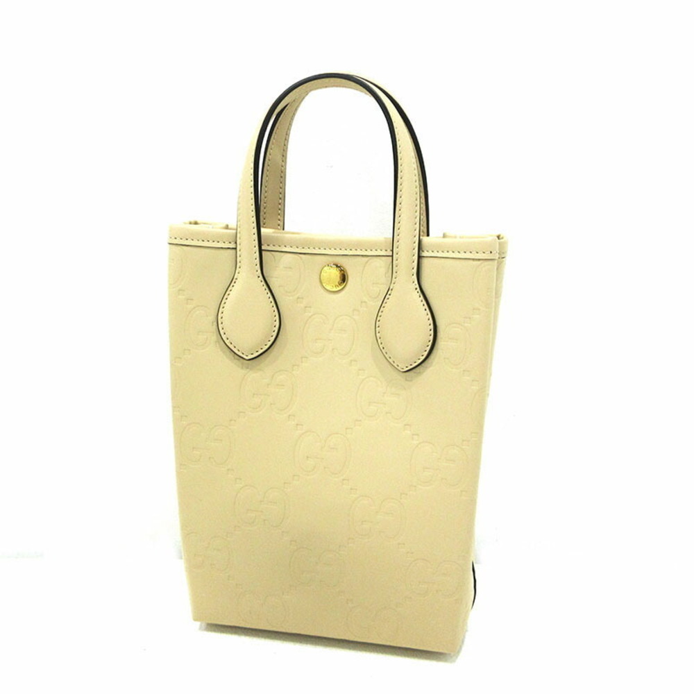 GUCCI GG Super Handbag Shoulder Bag Beige